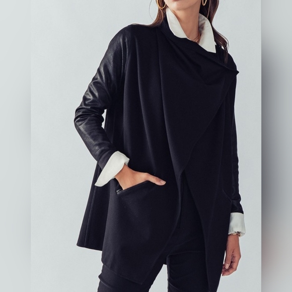 #18884 🛑M FABULOUS BOHO CHIC SEXY Faux Leather Combined Jacket - Picture 11 of 16